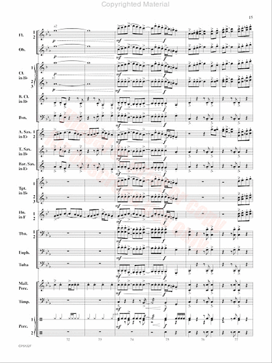 Escape the Lost City Concert Band scores gallery preview page 16