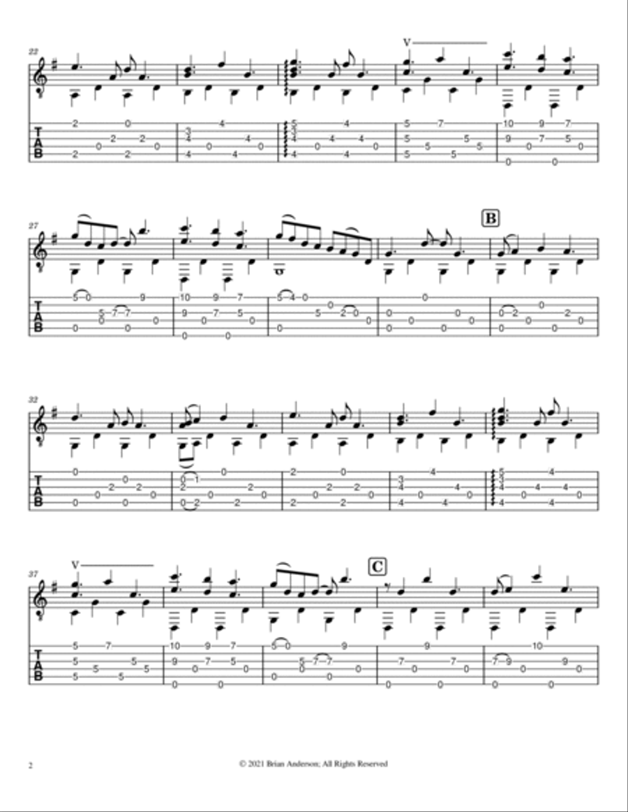 Pua Pua'a (Sunflower) Acoustic Guitar scores gallery preview page 2