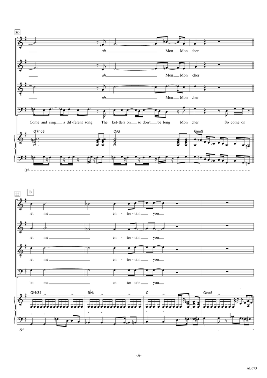 Let Me Entertain You Divisi scores gallery preview page 5