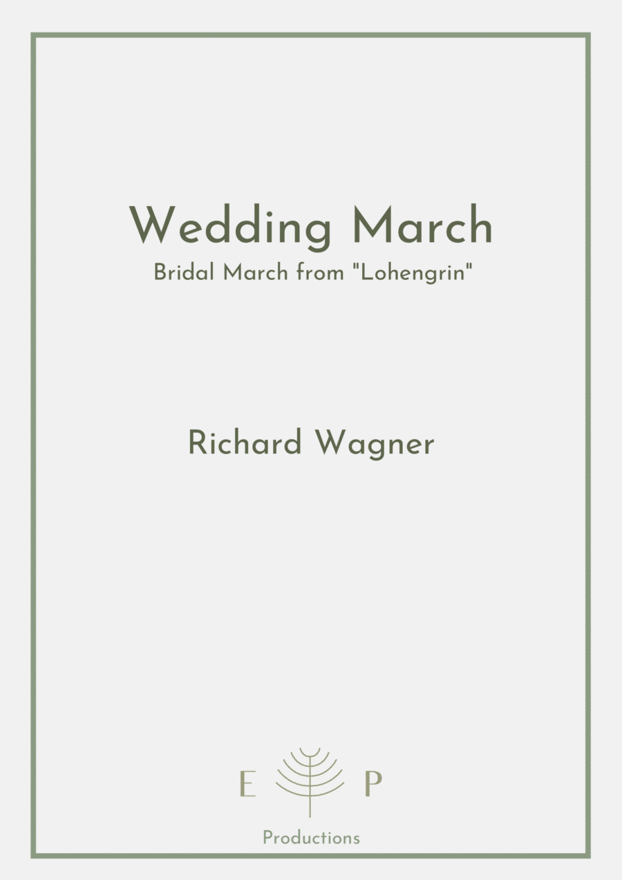 Wedding March - Bridal March from Lohengrin (Opera Richard Wager) - for trumpet, violin and piano. Trumpet scores gallery preview page 1
