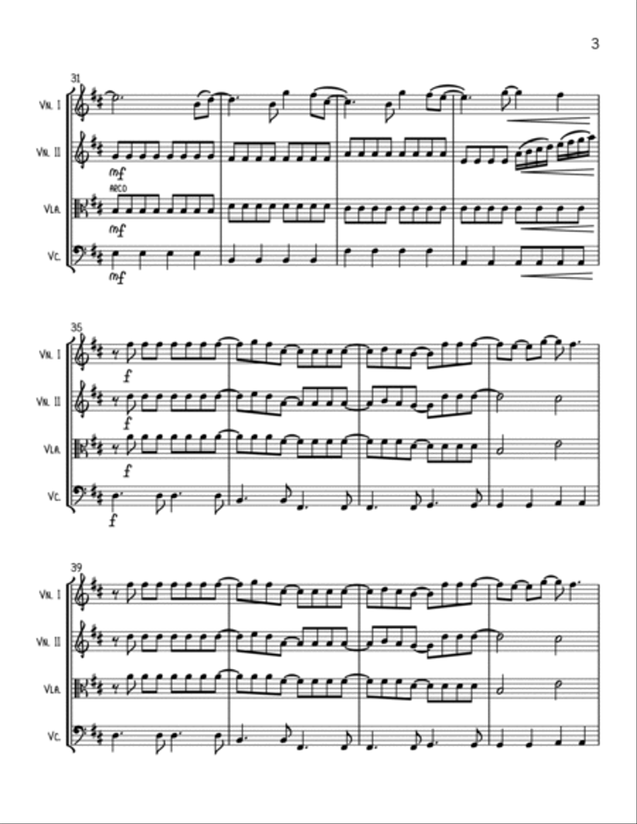 Rule The World String Quartet scores gallery preview page 3