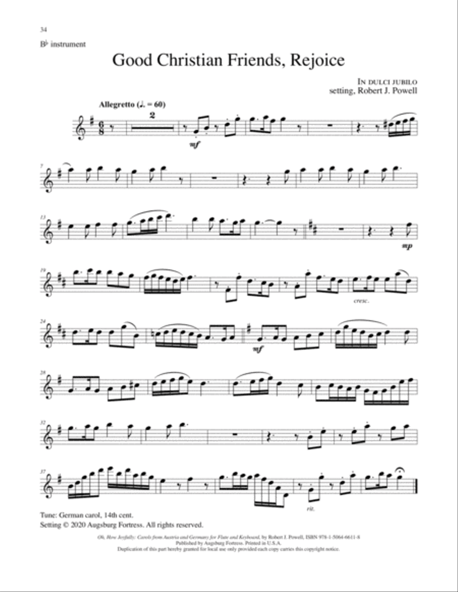 Oh How Joyfully Flute scores gallery preview page 9