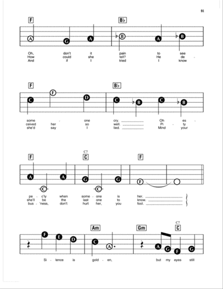 Silence Is Golden Electronic Keyboard scores gallery preview page 2