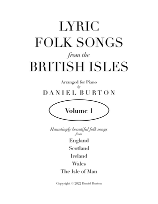 Book cover for Lyric Folk Songs from the British Isles for Piano, Vol. 1
