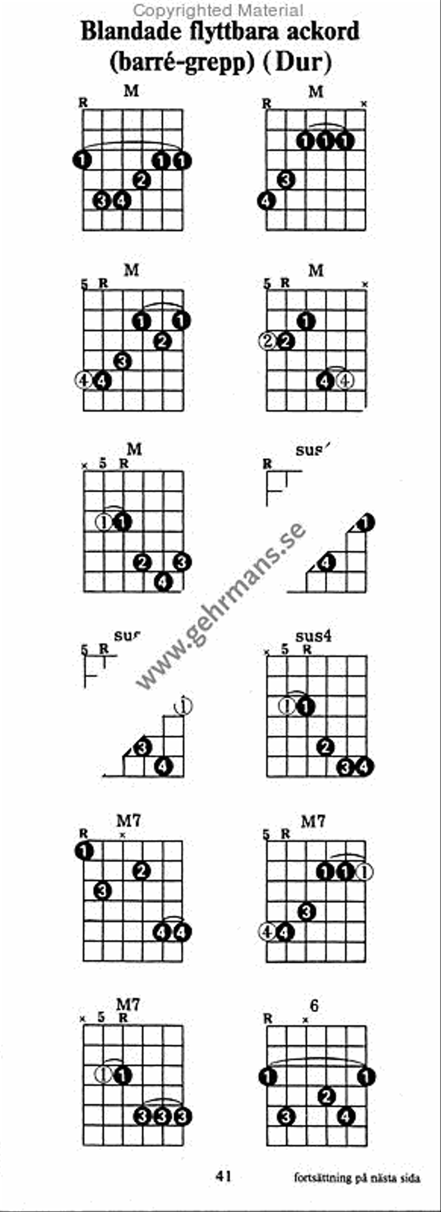 Ackordboken for gitarrfodralet Guitar scores gallery preview page 6