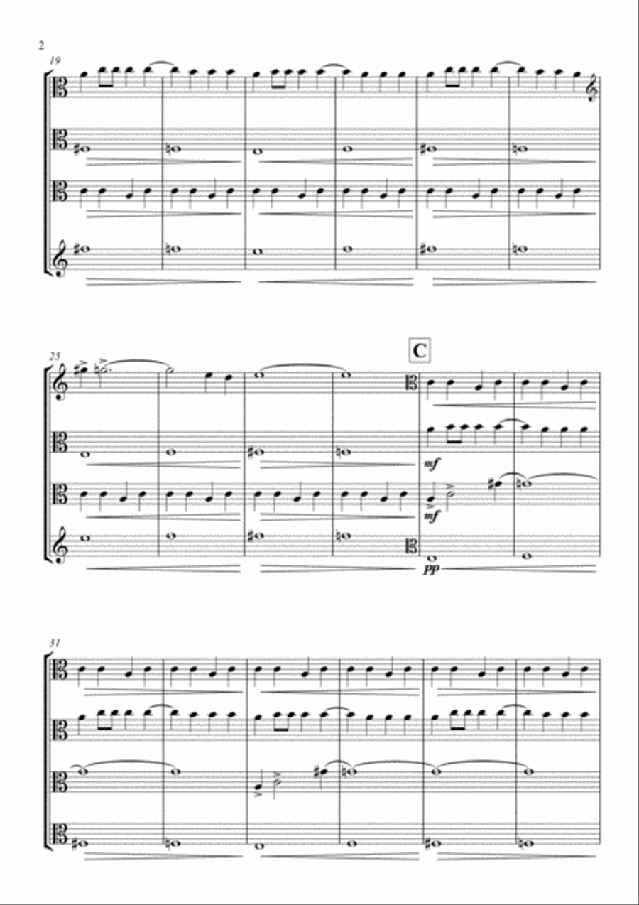 James Bond Theme String Quartet scores gallery preview page 4