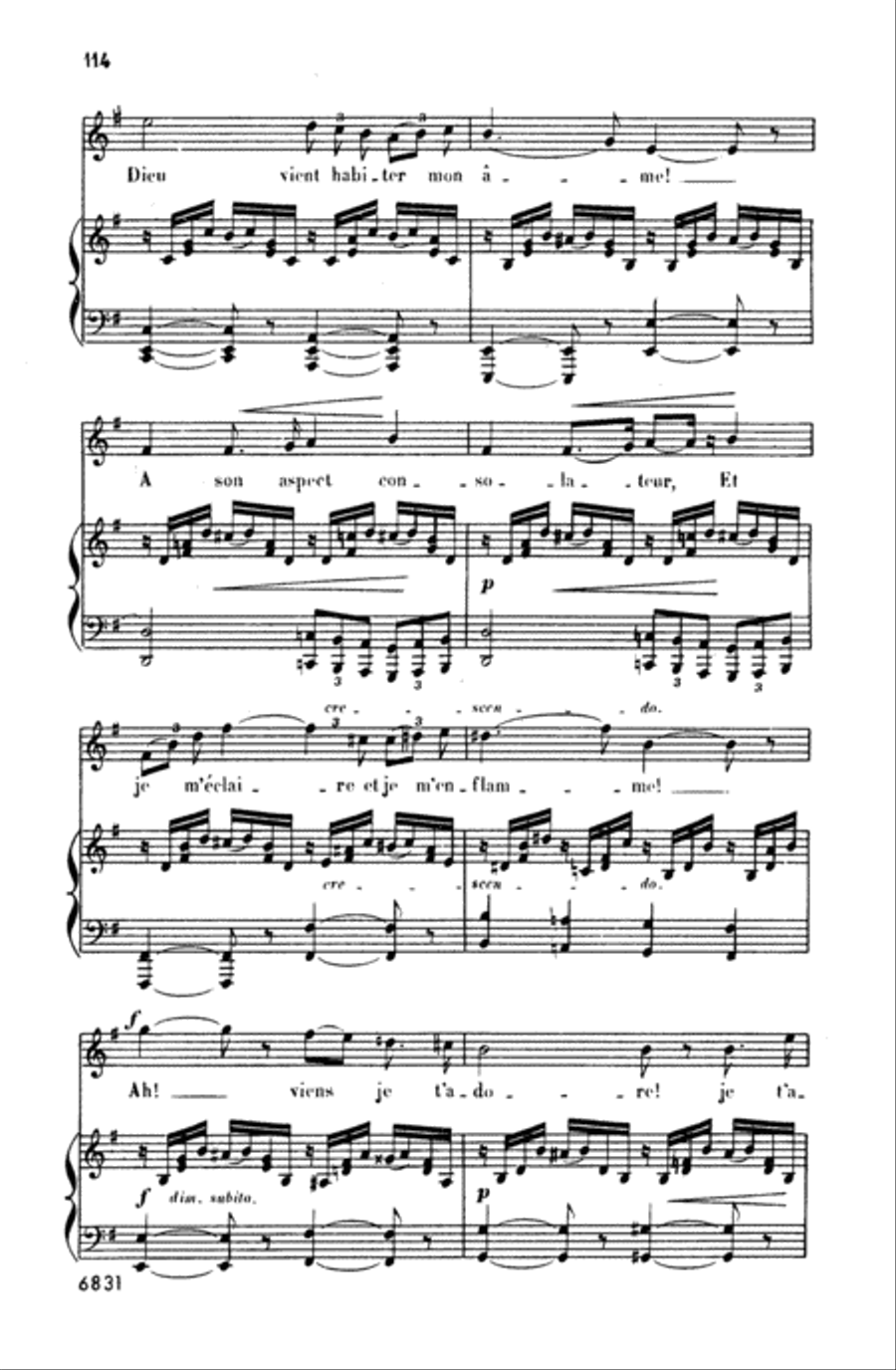 Bizet: Twenty Melodies-- Soprano or Tenor (French) Voice scores gallery preview page 2
