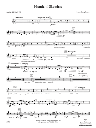 Heartland Sketches: 3rd B-flat Trumpet