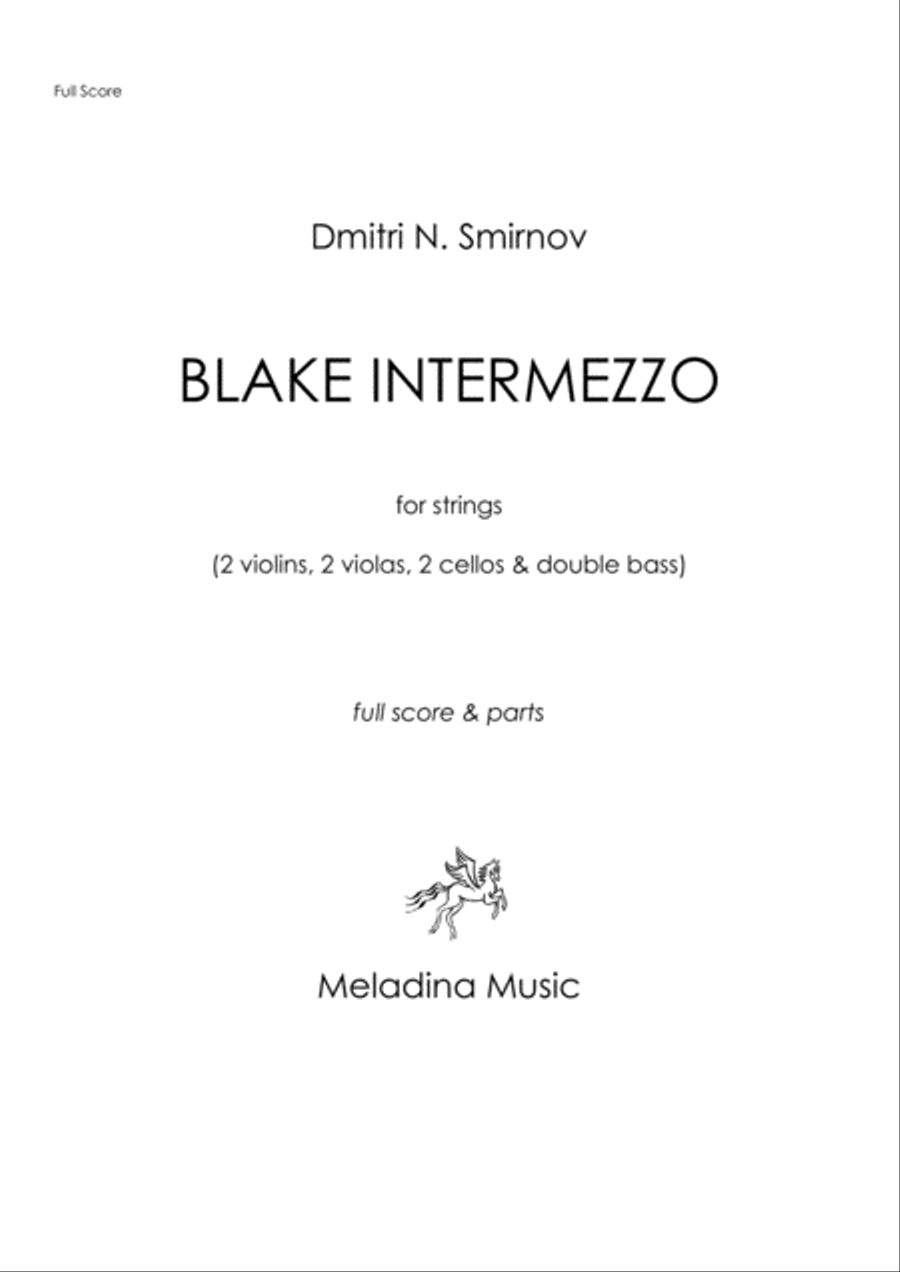 Blake Intermezzo for strings String Quartet scores gallery preview page 1