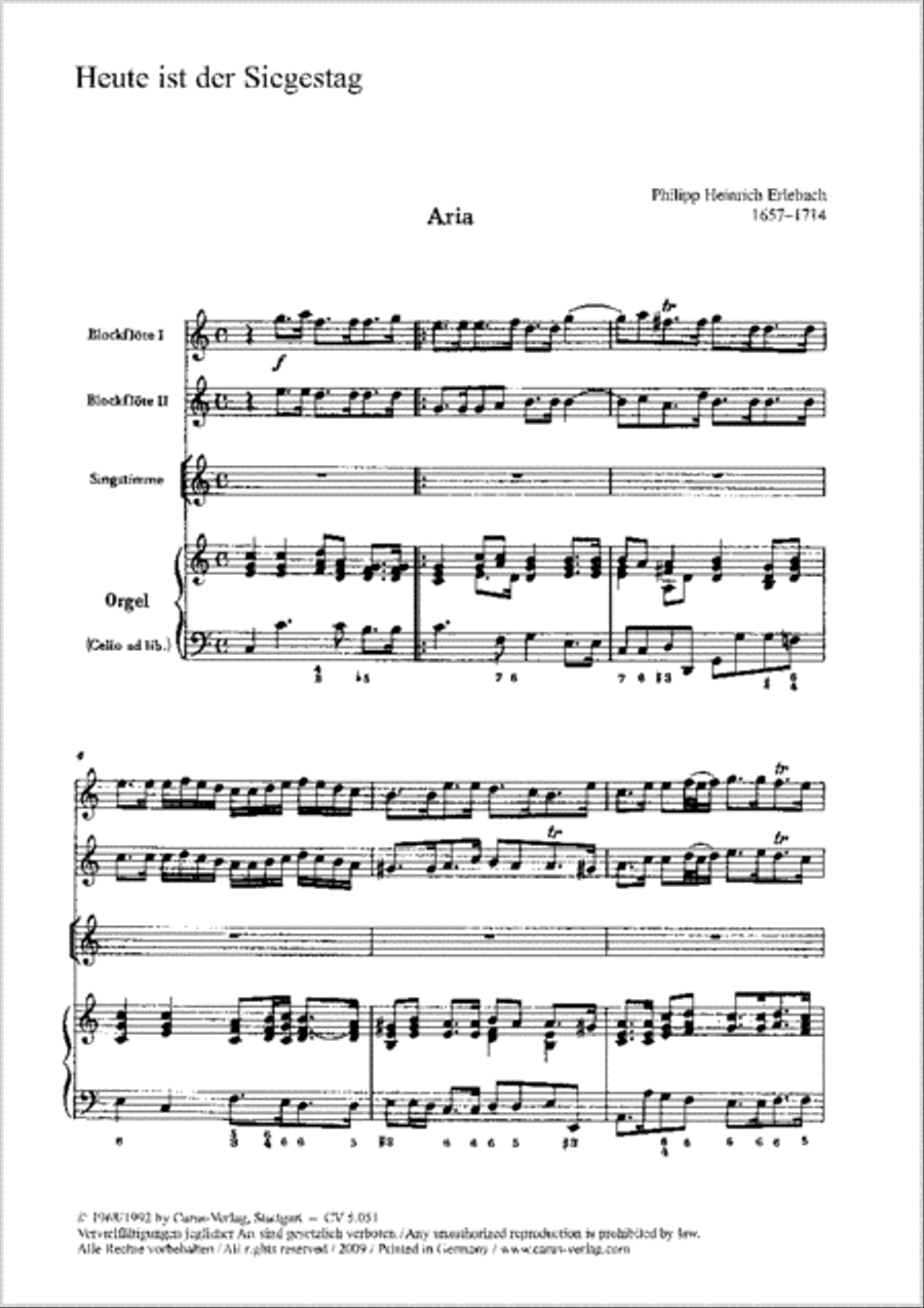 Heute ist der Siegestag Heute ist der Siegestag Recorder scores gallery preview page 1