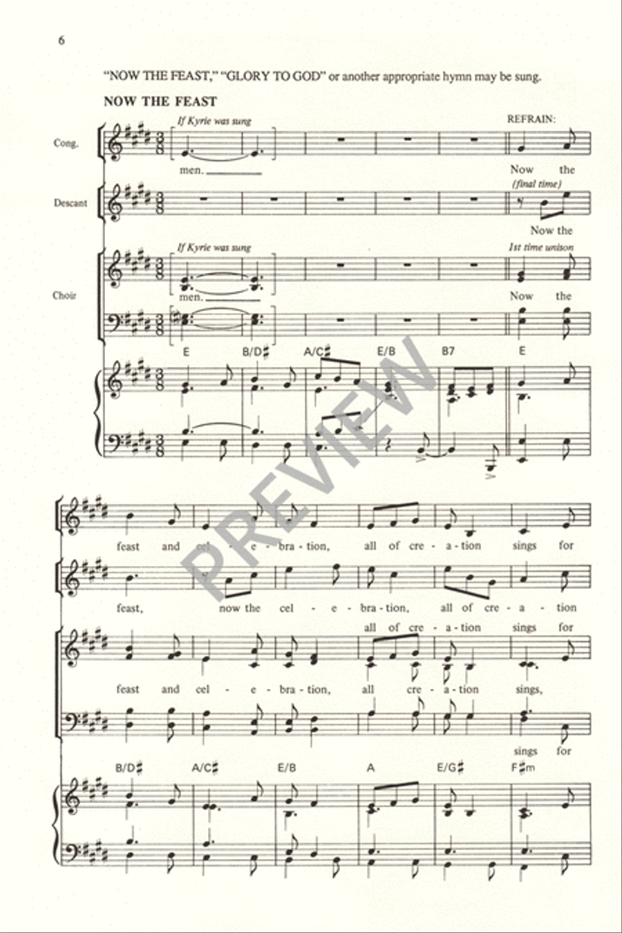 Now the Feast and Celebration 4-Part scores gallery preview page 8