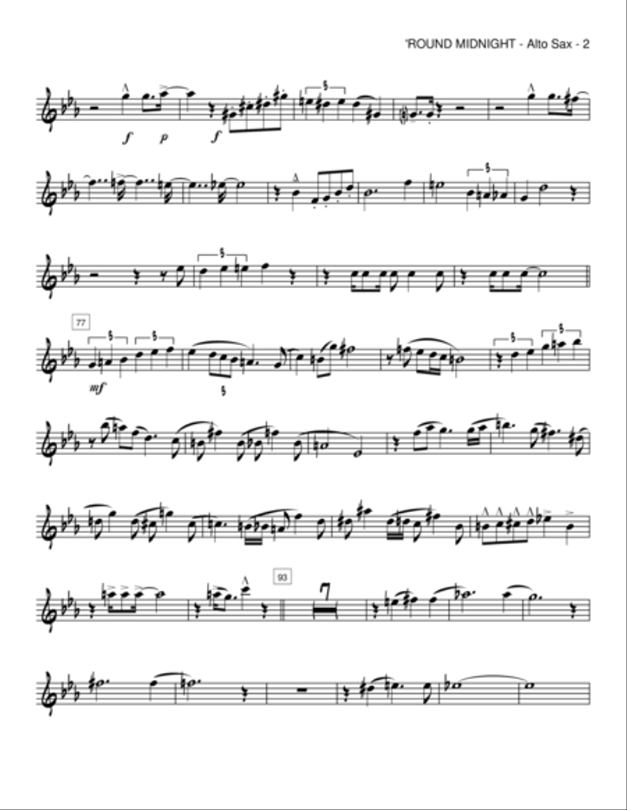 Round Midnight Round Midnight Small Ensemble scores gallery preview page 6
