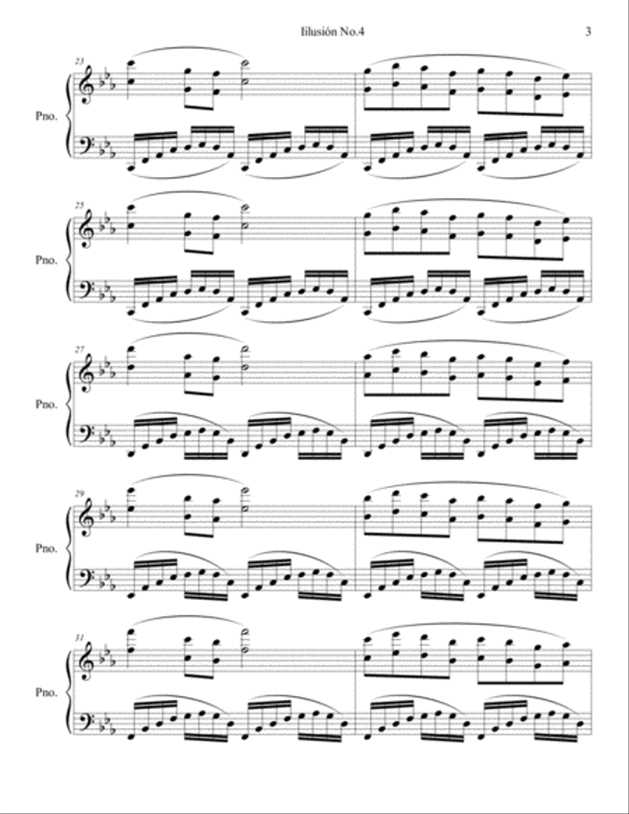 piano ilusion no.4 Piano Solo scores gallery preview page 3