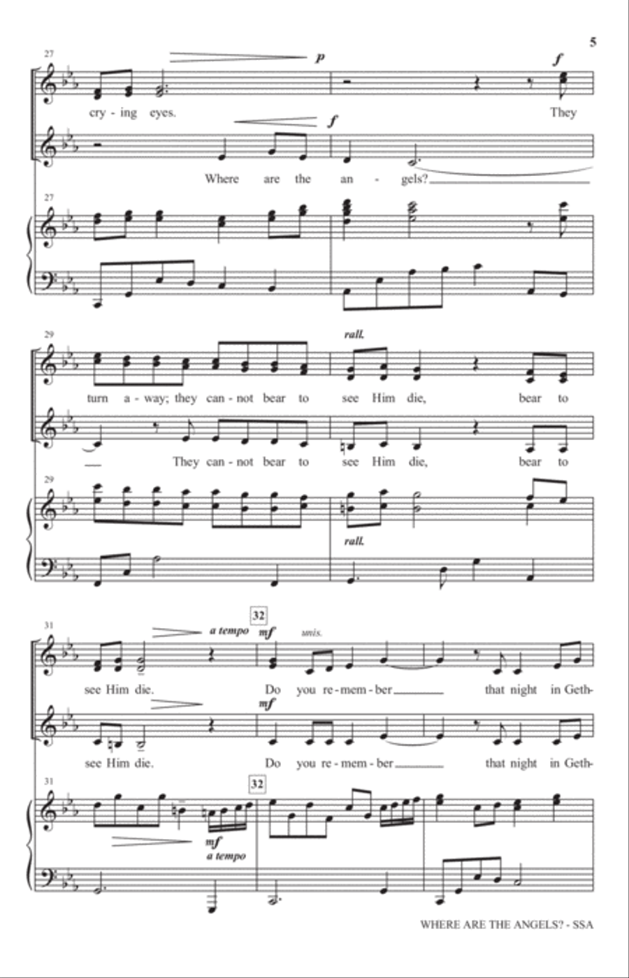 Where Are The Angels SSA scores gallery preview page 4