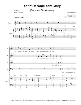 Land Of Hope And Glory (Pomp and Circumstance) (Vocal Quartet - (SATB)