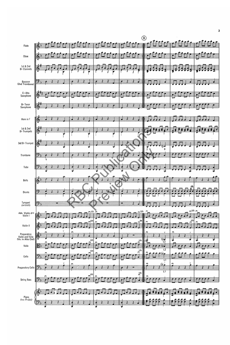Theme And Variations Full Orchestra scores gallery preview page 6