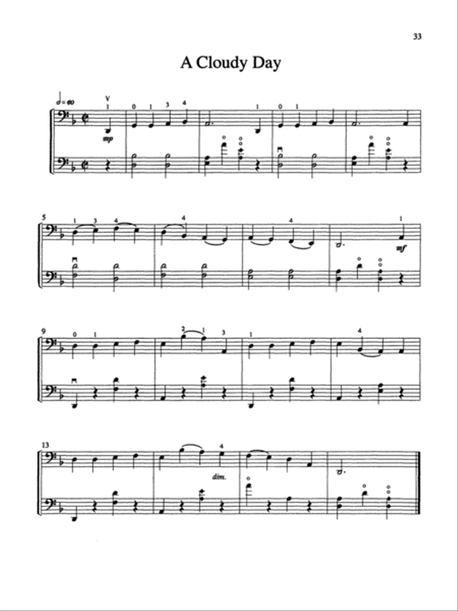 Position Pieces for Cello Cello scores gallery preview page 3