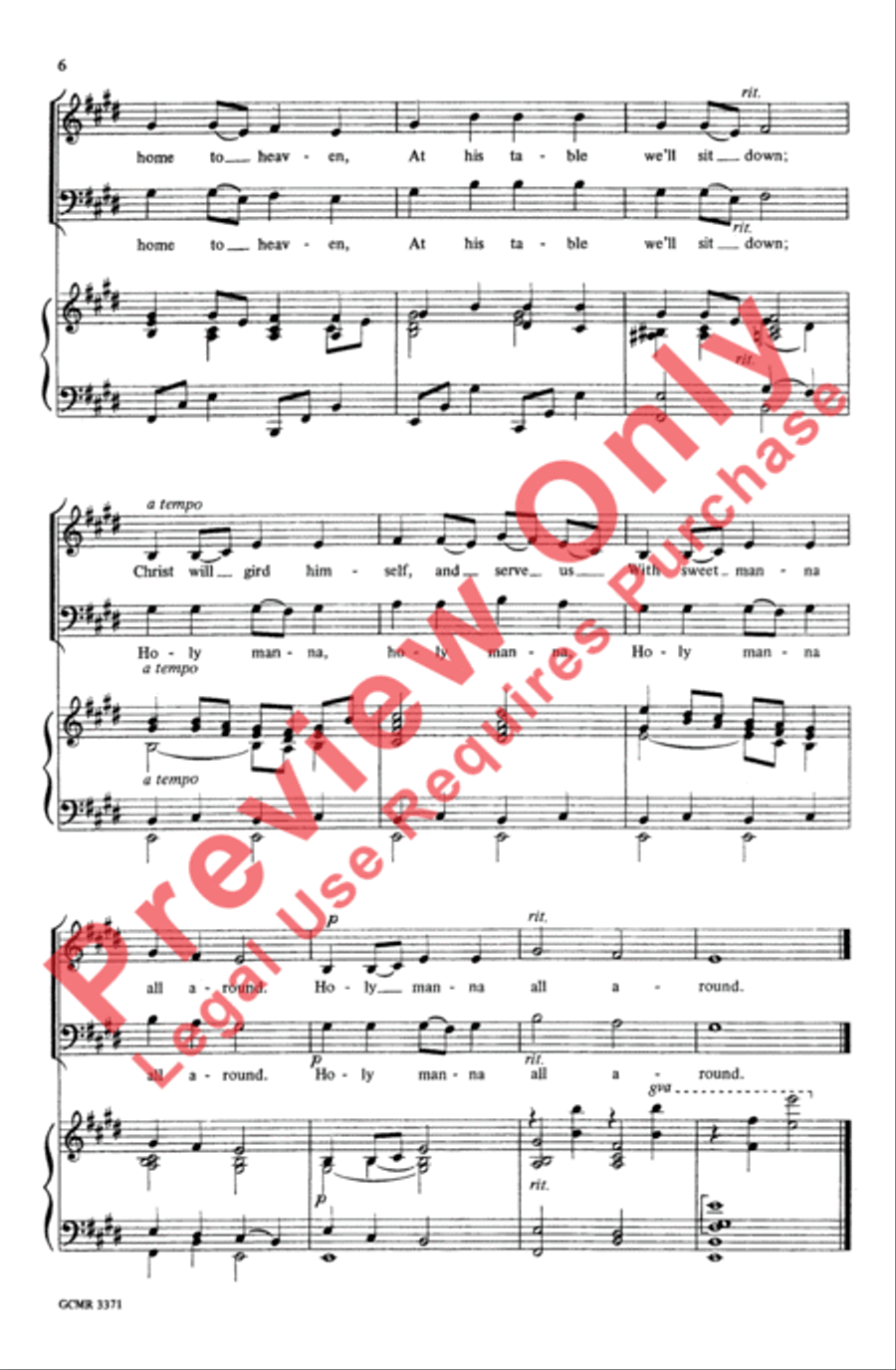 Holy Manna 2-Part scores gallery preview page 6