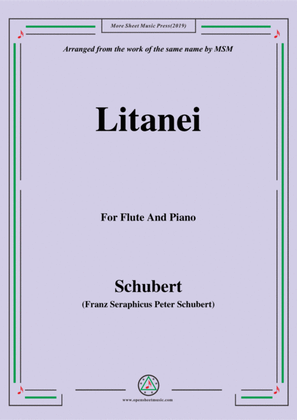 Book cover for Schubert-Litanei,for Flute and Piano