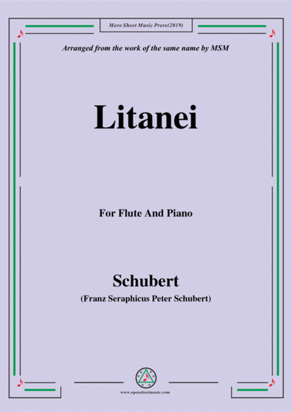 Schubert-Litanei,for Flute and Piano image number null