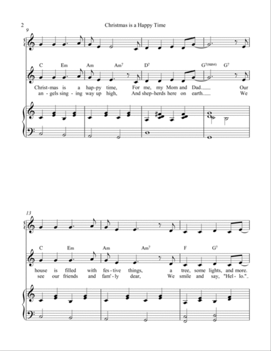 Christmas is a Happy Time Voice scores gallery preview page 5