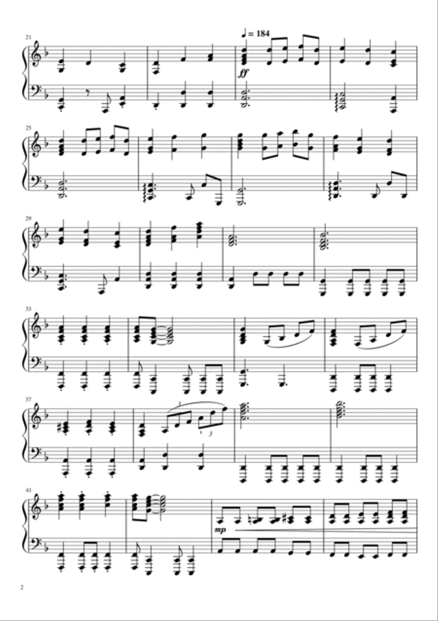Pirates Of The Caribbean Piano Solo scores gallery preview page 2