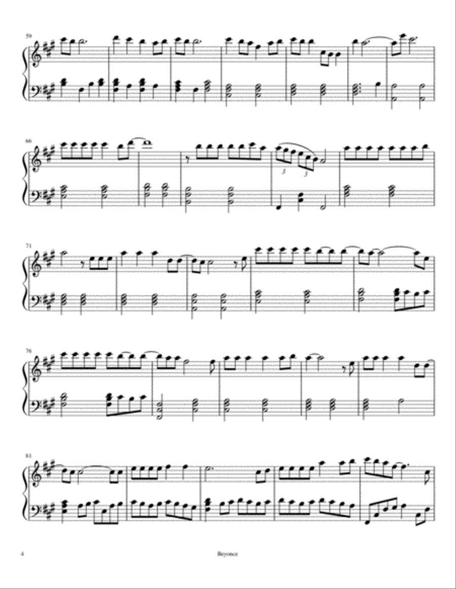 Halo Halo Piano Solo scores gallery preview page 4