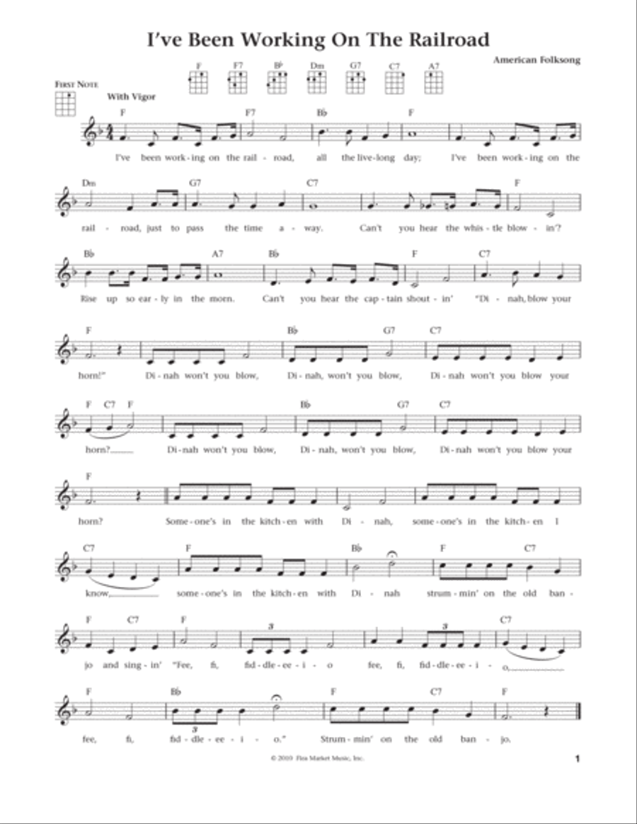 I've Been Working On The Railroad (from The Daily Ukulele) (arr. Liz and Jim Beloff) Ukulele scores gallery preview page 1