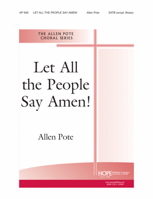 Book cover for Let All the People Say Amen!