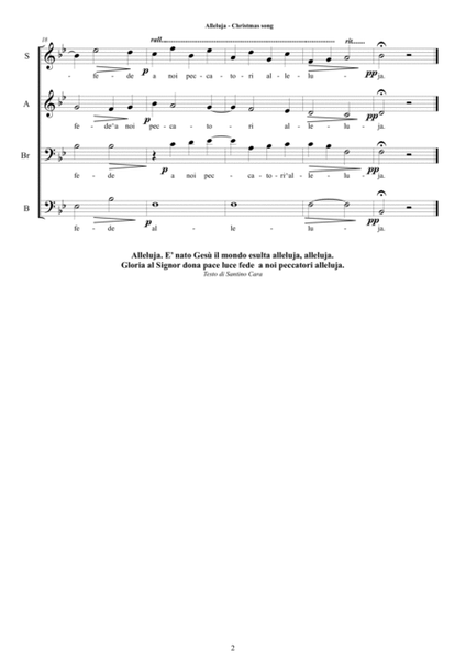 Alleluja - Christmas song for SABrB Choir a cappella image number null