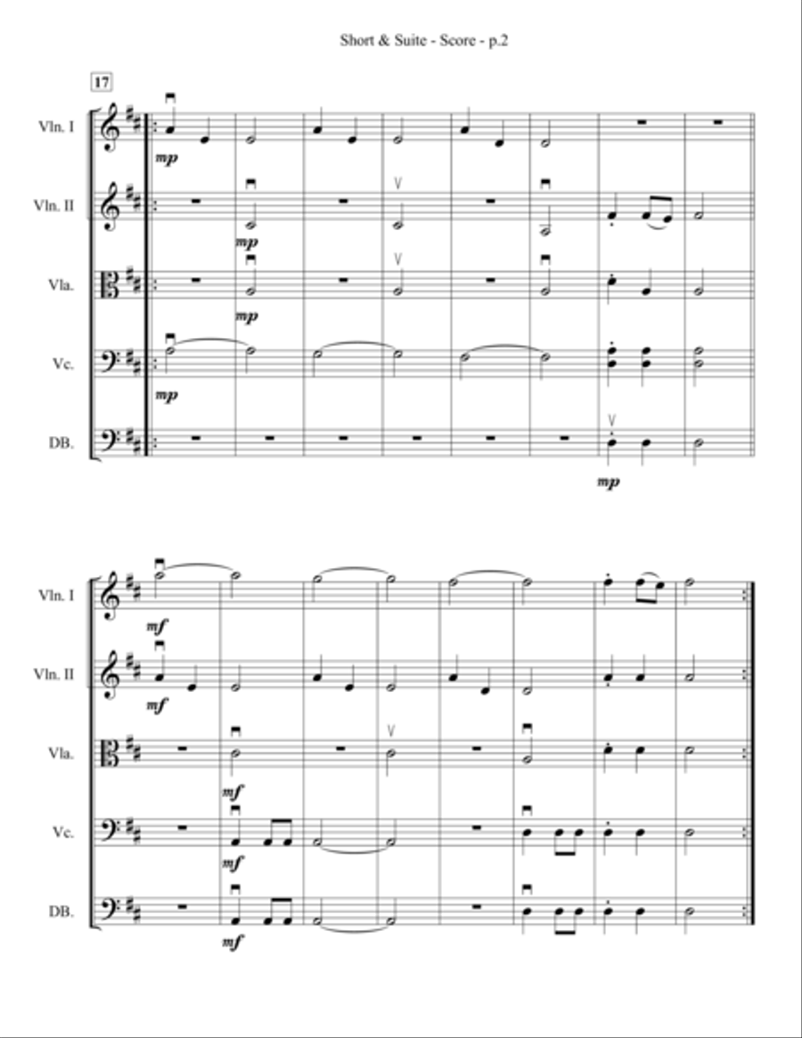 Short & Suite - String Quartet/Ensemble String Quartet scores gallery preview page 3