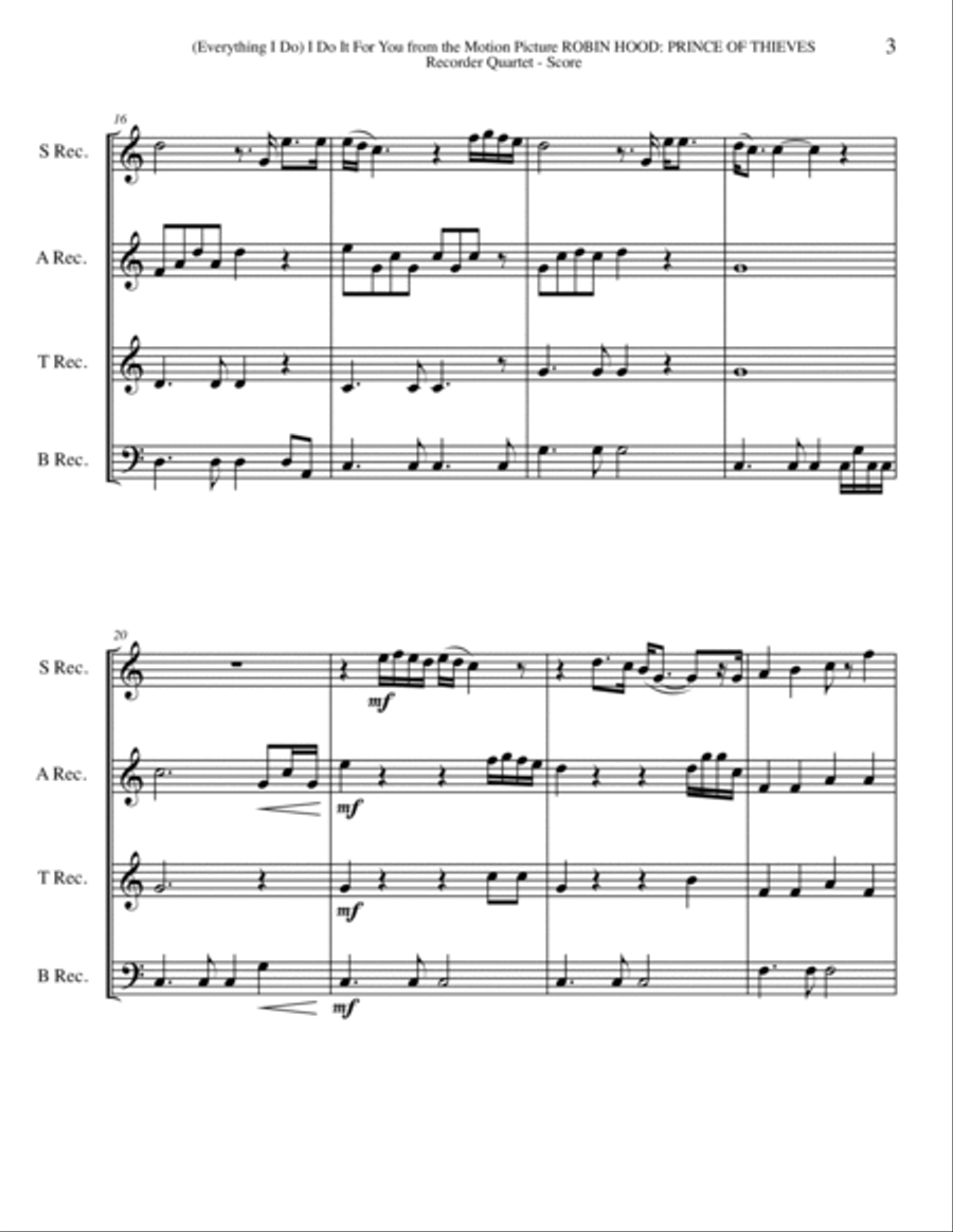 (Everything I Do) I Do It For You Small Ensemble scores gallery preview page 3