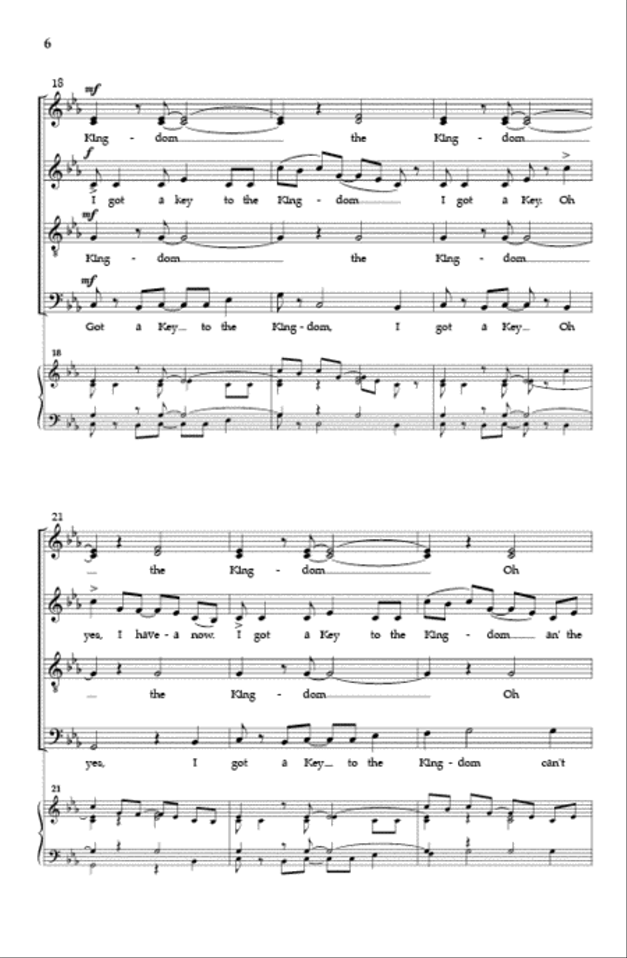I Got a Key I Got a Key Divisi scores gallery preview page 5