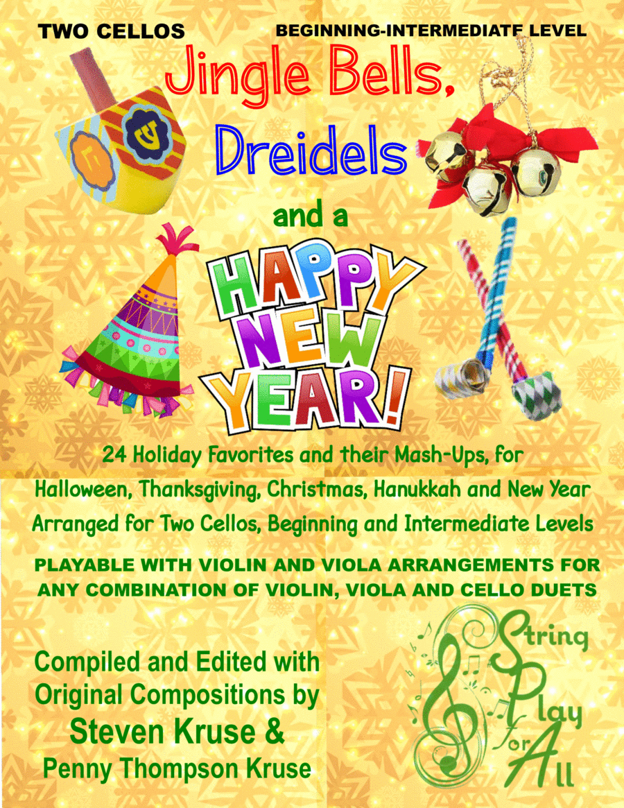 Jingle Bells, Dreidels and a Happy New Year for Two Cellos image number null