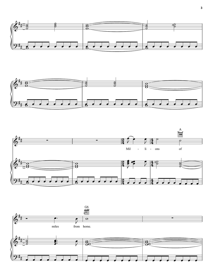 Midnight Piano, Vocal, Guitar scores gallery preview page 3