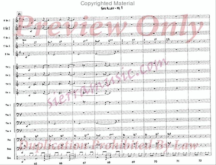 Sax Alley Jazz Ensemble scores gallery preview page 10
