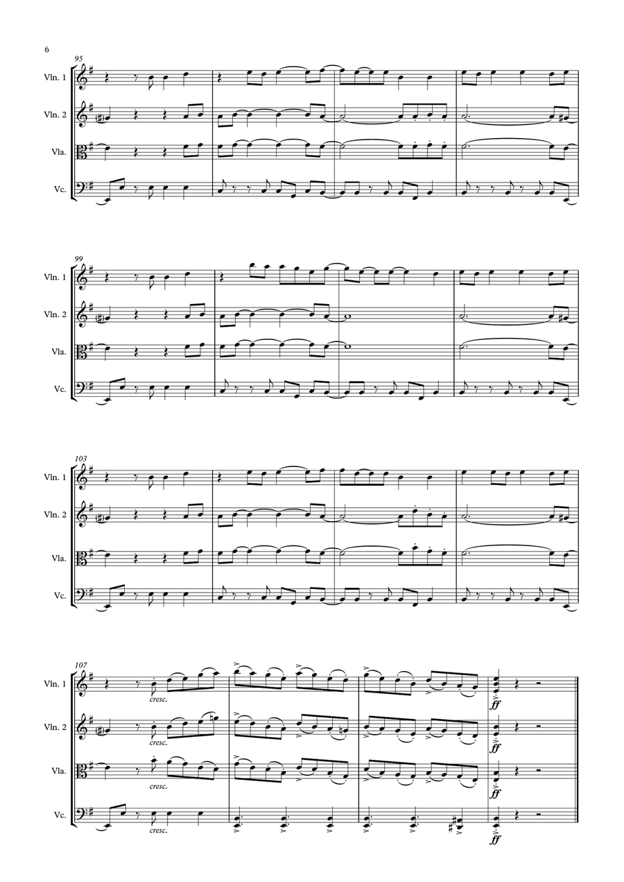 Happy String Quartet scores gallery preview page 6