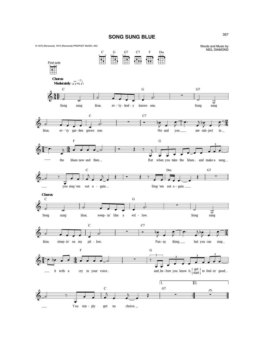 Book cover for Song Sung Blue