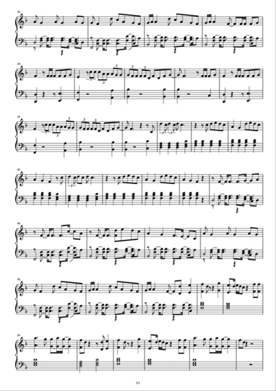 Happier Happier Piano Solo scores gallery preview page 2