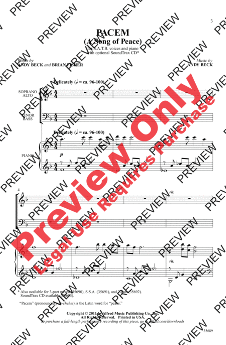 Pacem 4-Part scores gallery preview page 2