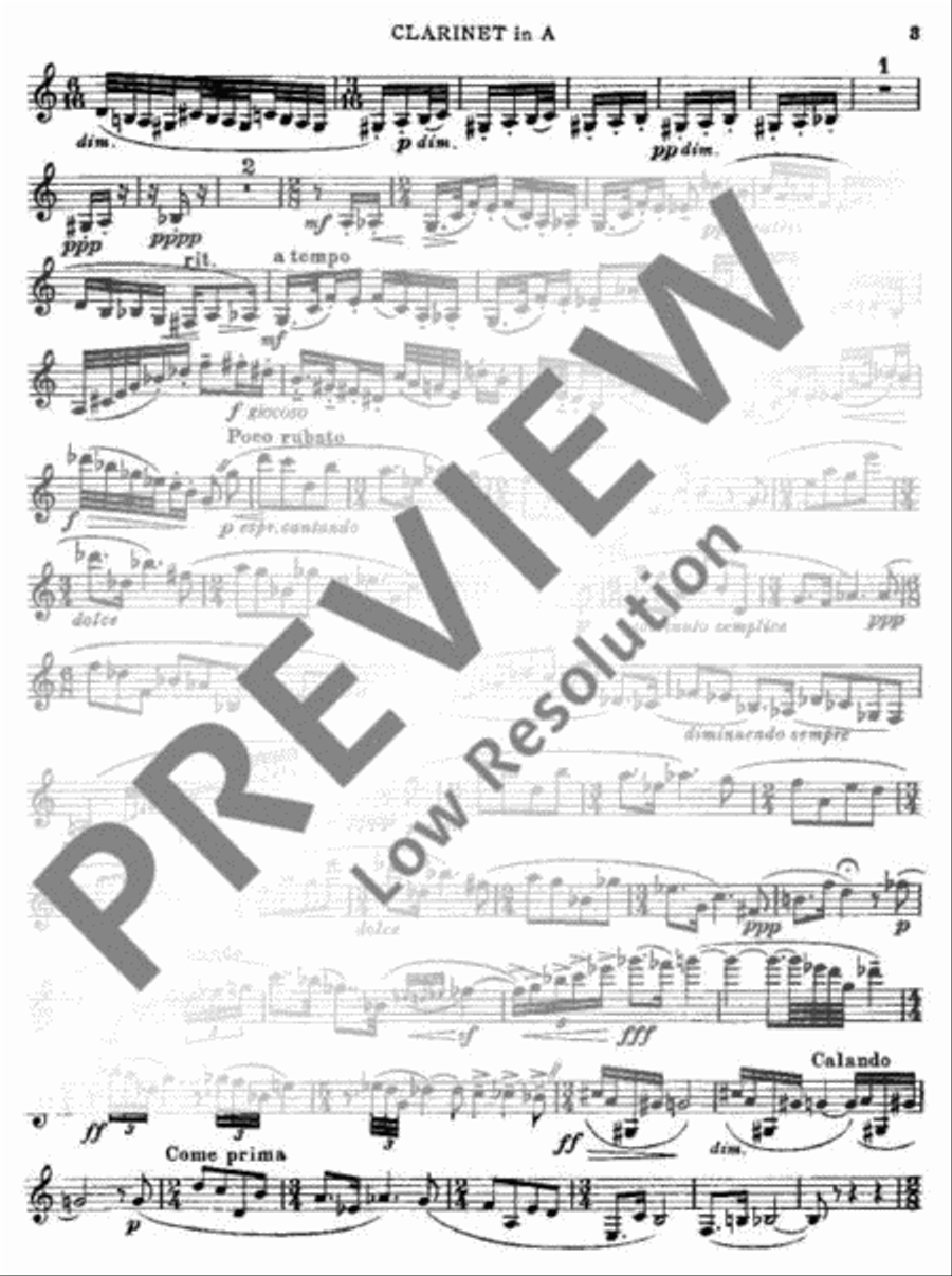 Capriccio Capriccio Clarinet scores gallery preview page 4