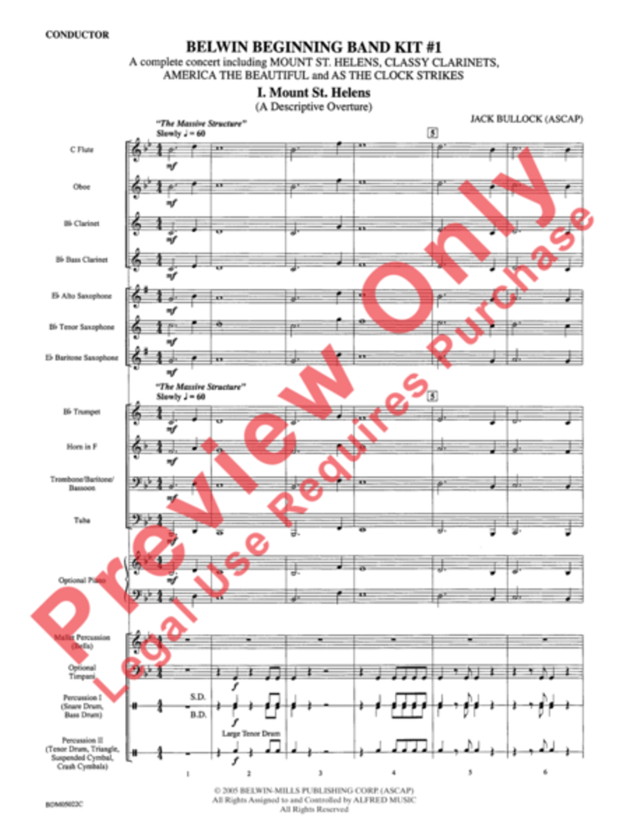 Belwin Beginning Band Kit #1 Concert Band scores gallery preview page 4