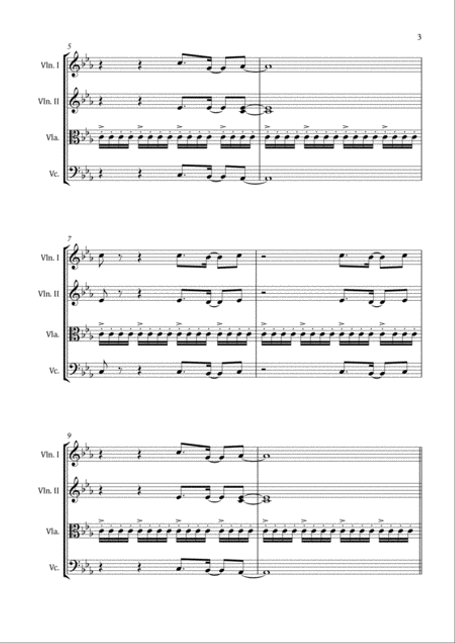Eye Of The Tiger Eye Of The Tiger String Quartet scores gallery preview page 5
