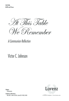 Book cover for At This Table We Remember