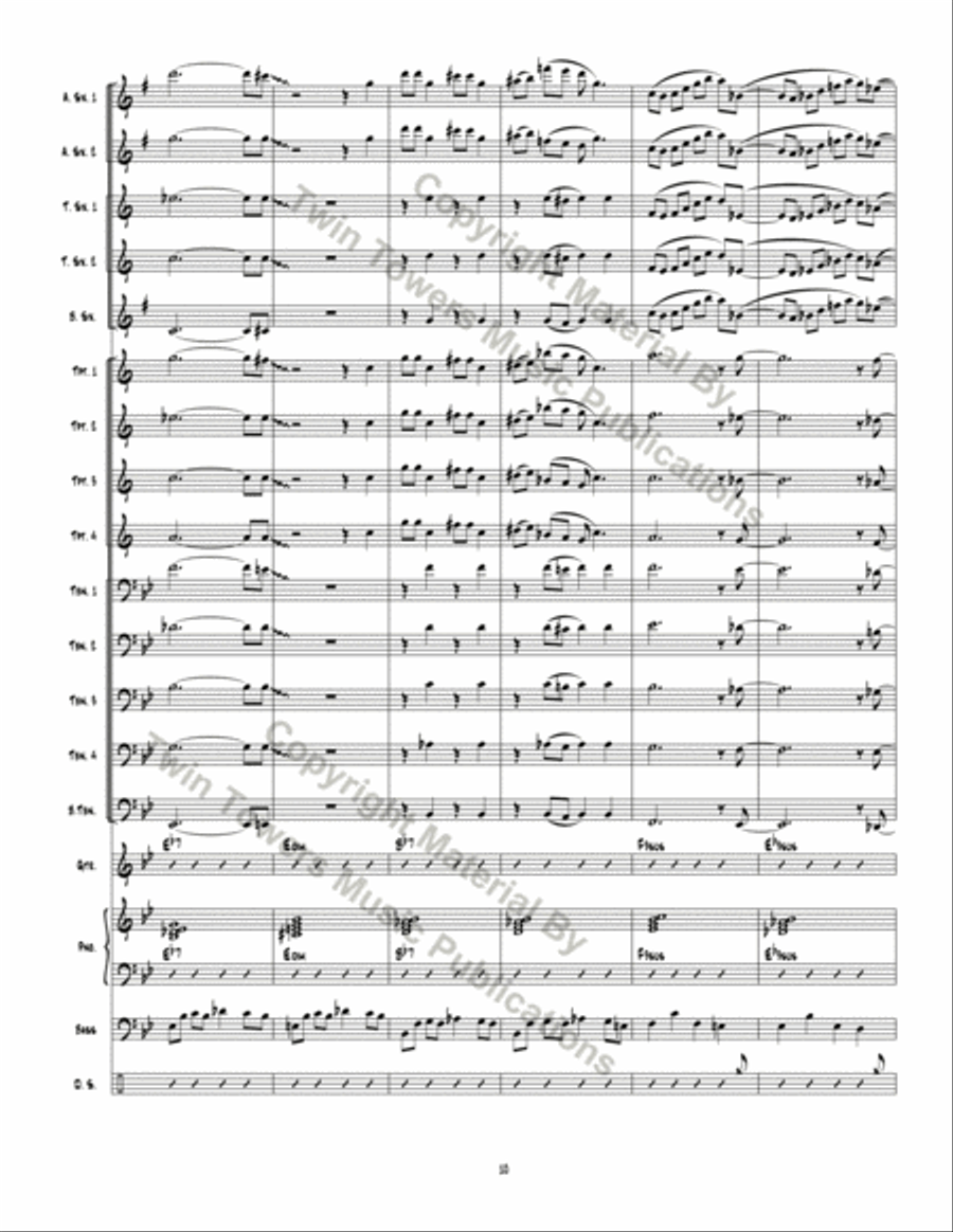 Possum Valley Shuffle Jazz Ensemble scores gallery preview page 10