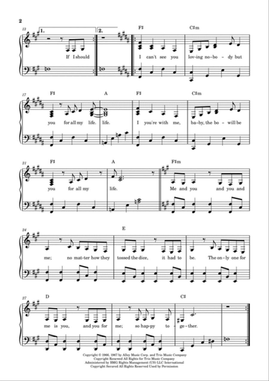 Happy Together Easy Piano scores gallery preview page 2