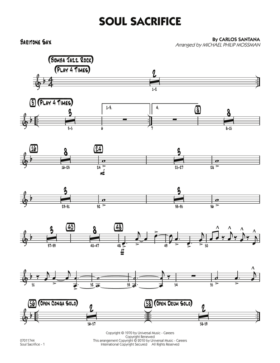 Soul Sacrifice - Baritone Sax
