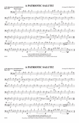 A Patriotic Salute!: Low Brass & Woodwinds #1 - Bass Clef