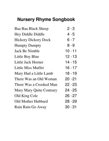 Nursery Rhymes Songbook image number null