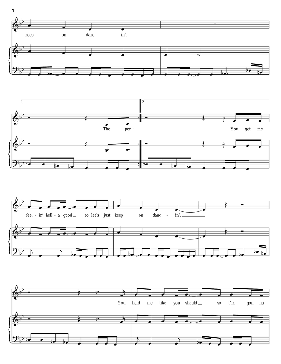 Hella Good Hella Good Piano, Vocal, Guitar scores gallery preview page 4